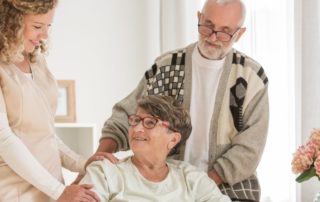 A family caregiver recruits help from professional caregivers.