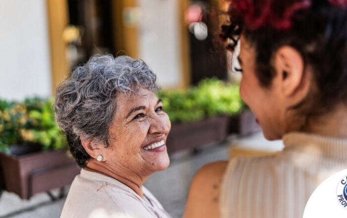 A senior benefits from healthy aging at home